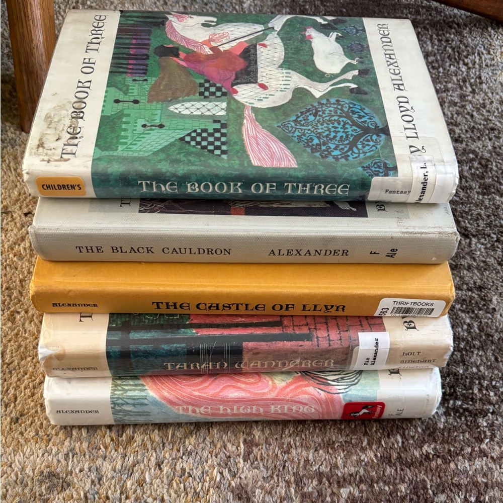 Complete-first edition set-early printings Prydain Chronicles by Lloyd Alexander